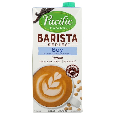 PACIFIC FOODS Original Barista Series Vanilla Soy Milk 32 fl. oz. Carton, PK12 04294